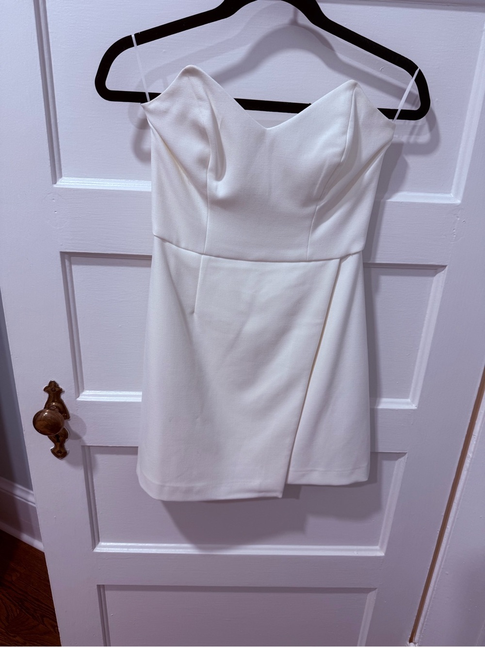 French Connection White Strapless Sweetheart Mini Dress